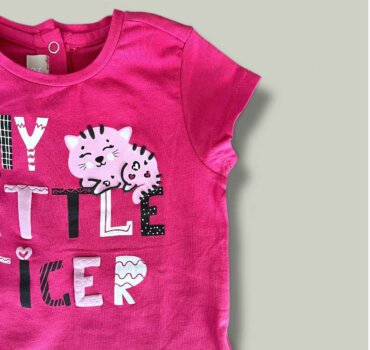 Бебешка тениска CHICCO Tiger в цвят циклама - снимка 2 - Тениски и потници за момиче - Yomi.Kids