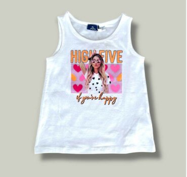 Потник CHICCO High Five в бяло - снимка 1 - Тениски и потници за момиче - Yomi.Kids