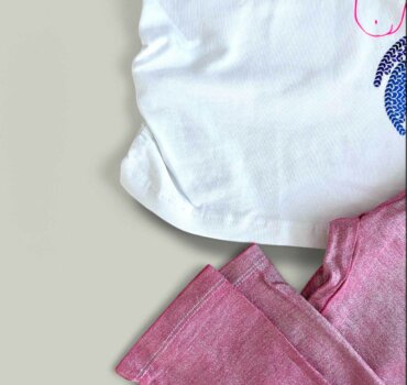 Комплект CHICCO Unicorn в бяло и розово - снимка 2 - Комплекти с къс ръкав за момиче - Yomi.Kids