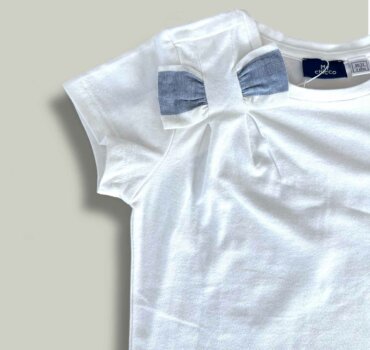 Тениска CHICCO в бяло - снимка 1 - Тениски и потници за момиче - Yomi.Kids