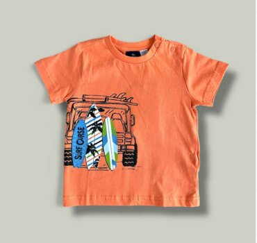 Тениска CHICCO Surf Or в оранжево - снимка 1 - Тениски и потници за момче - Yomi.Kids