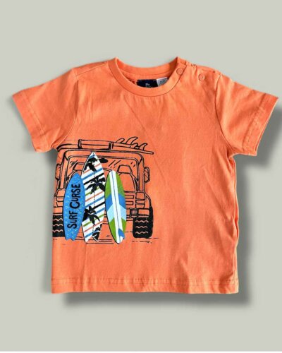 Тениска CHICCO Surf Or в оранжево - снимка 1 - Тениски и потници за момче - Yomi.Kids