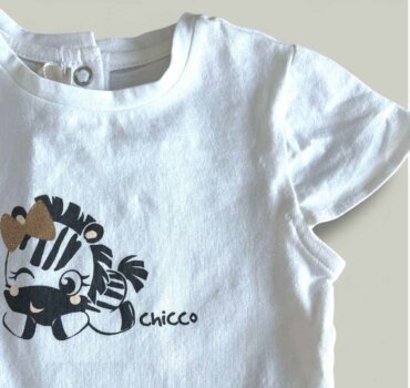 Комплект CHICCO Zebra в бяло и тъмно сиво - снимка 3 - Комплекти с къс ръкав за момиче - Yomi.Kids
