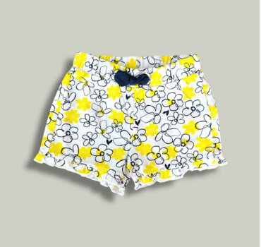 Къс панталон CHICCO Flowers в бяло - снимка 1 - Къси панталони за момиче - Yomi.Kids