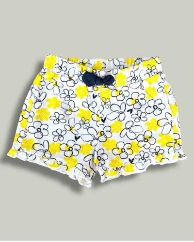 Къс панталон CHICCO Flowers в бяло - снимка 1 - Къси панталони за момиче - Yomi.Kids