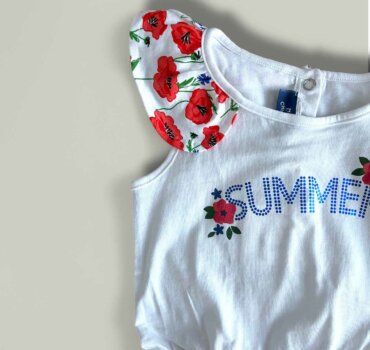 Гащеризон CHICCO Summer в бяло - снимка 2 - Рокли и поли - Yomi.Kids