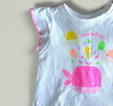 Бебешка рокля CHICCO Whale в бяло - снимка 2 - Рокли и поли - Yomi.Kids