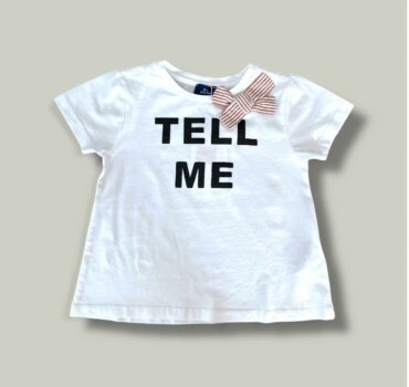 Тениска CHICCO Tell me в бяло - снимка 1 - Тениски и потници за момиче - Yomi.Kids