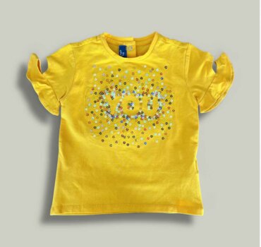 Тениска CHICCO YOU в жълто-оранжево - снимка 1 - Тениски и потници за момиче - Yomi.Kids