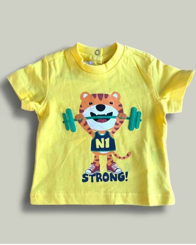 Бебешка тениска CHICCO Strong в жълто - снимка 1 - Тениски и потници за момиче - Yomi.Kids