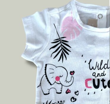 Тениска CHICCO Wild Animals в бяло - снимка 2 - Тениски и потници за момиче - Yomi.Kids