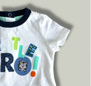 Комплект CHICCO Bro в бяло и мента - снимка 3 - Комплекти с къс ръкав за момче - Yomi.Kids