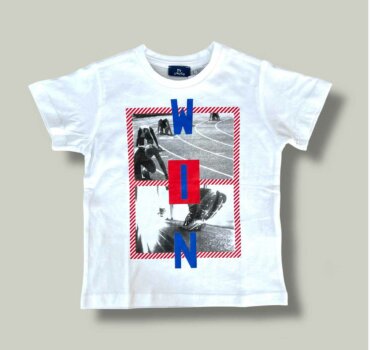 Тениска CHICCO W в бяло - снимка 1 - Тениски и потници за момче - Yomi.Kids