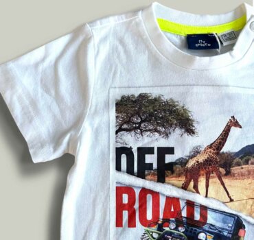 Тениска CHICCO OffRoad в бяло - снимка 2 - Тениски и потници за момче - Yomi.Kids