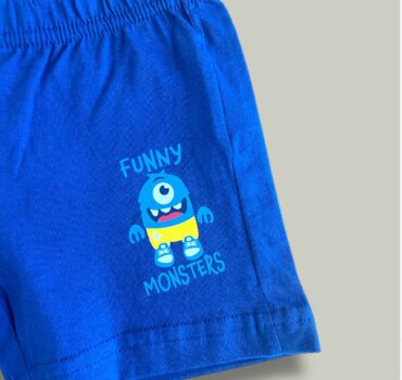 Къс панталон CHICCO Monster в наситено синьо - снимка 2 - Къси панталони за момче - Yomi.Kids