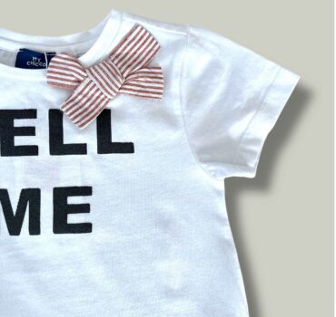 Тениска CHICCO Tell me в бяло - снимка 2 - Тениски и потници за момиче - Yomi.Kids