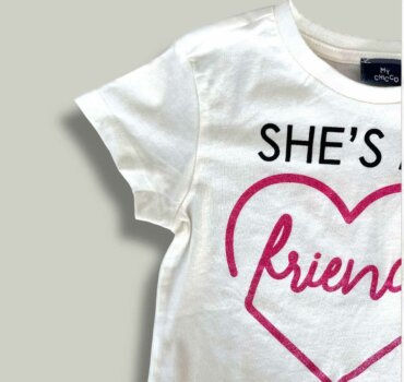 Тениска CHICCO Fr в бяло - снимка 2 - Тениски и потници за момиче - Yomi.Kids