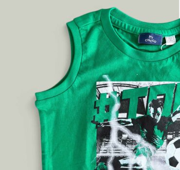 Потник CHICCO Top в зелено - снимка 2 - Тениски и потници за момче - Yomi.Kids