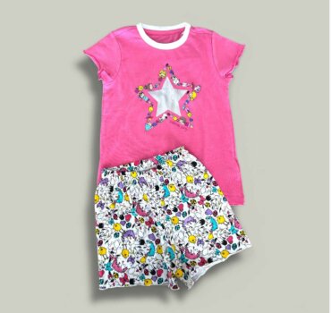 Пижама CHICCO Star в розово и бяло - снимка 1 - Пижами за момиче - Yomi.Kids