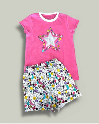 Пижама CHICCO Star в розово и бяло - снимка 1 - Пижами за момиче - Yomi.Kids