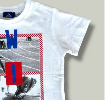 Тениска CHICCO W в бяло - снимка 2 - Тениски и потници за момче - Yomi.Kids