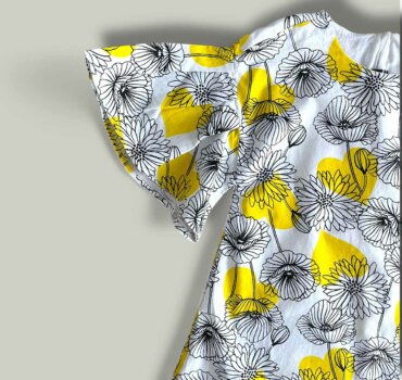 Рокля CHICCO Flowers в бяло - снимка 2 - Рокли и поли - Yomi.Kids