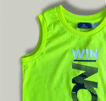Потник CHICCO Now в цвят неоново жълто - снимка 2 - Тениски и потници за момче - Yomi.Kids