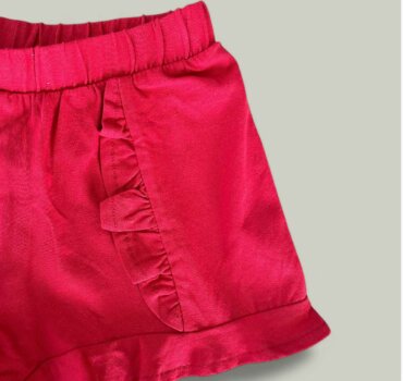 Къс панталон CHICCO Red Curl в червено - снимка 2 - Къси панталони за момиче - Yomi.Kids