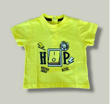 Бебешка тениска CHICCO HipHop в жълто - снимка 1 - Тениски и потници за момче - Yomi.Kids