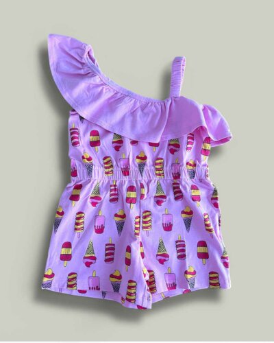 Гащеризон CHICCO Icecream в розово - снимка 1 - Рокли и поли - Yomi.Kids