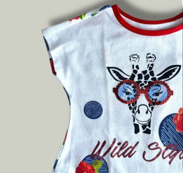Рокля CHICCO Wild Style в бяло - снимка 3 - Рокли и поли - Yomi.Kids