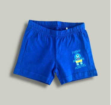 Къс панталон CHICCO Monster в наситено синьо - снимка 1 - Къси панталони за момче - Yomi.Kids