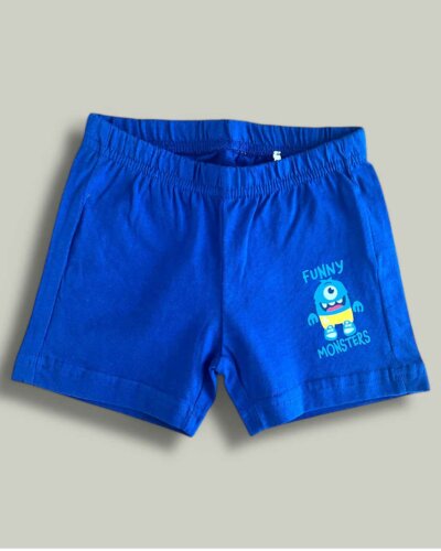 Къс панталон CHICCO Monster в наситено синьо - снимка 1 - Къси панталони за момче - Yomi.Kids
