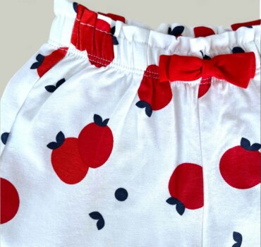 Къс панталон CHICCO Apple в бяло - снимка 2 - Къси панталони за момиче - Yomi.Kids