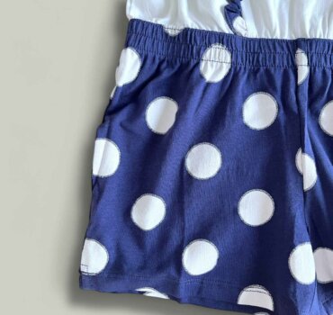 Гащеризон CHICCO Hey в бяло и тъмно синьо - снимка 3 - Рокли и поли - Yomi.Kids