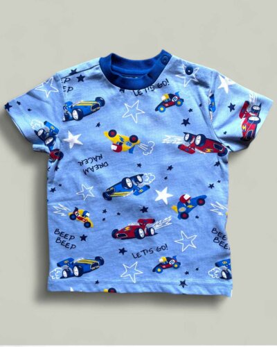 Тениска CHICCO Cars в синьо - снимка 1 - Тениски и потници за момче - Yomi.Kids