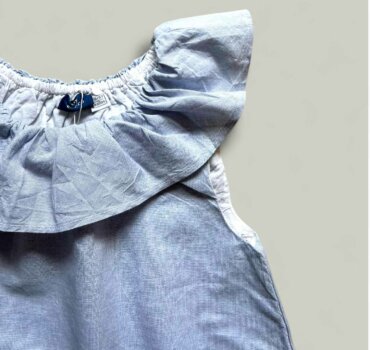 Рокля CHICCO в синьо - снимка 2 - Рокли и поли - Yomi.Kids