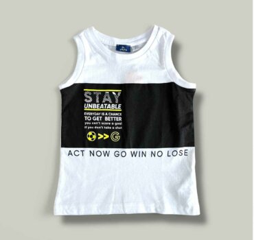 Потник CHICCO Stay в бяло - снимка 1 - Тениски и потници за момче - Yomi.Kids