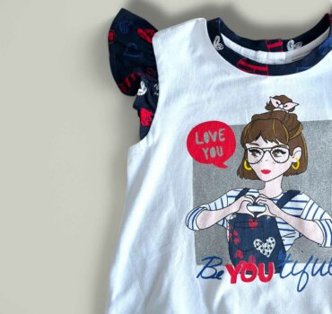 Рокля CHICCO BeYOUtiful в бяло и тъмно синьо - снимка 3 - Рокли и поли - Yomi.Kids